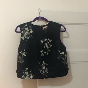 Floral navy Ted Baker crop top